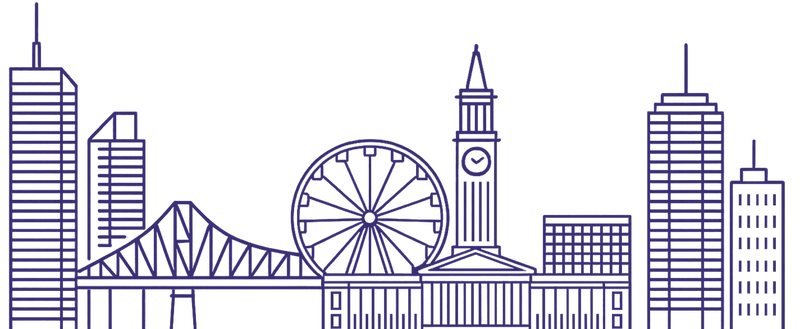 Decorative cityscape