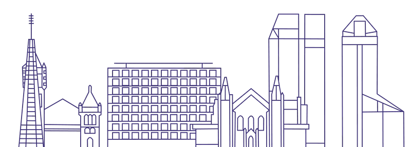 Decorative cityscape